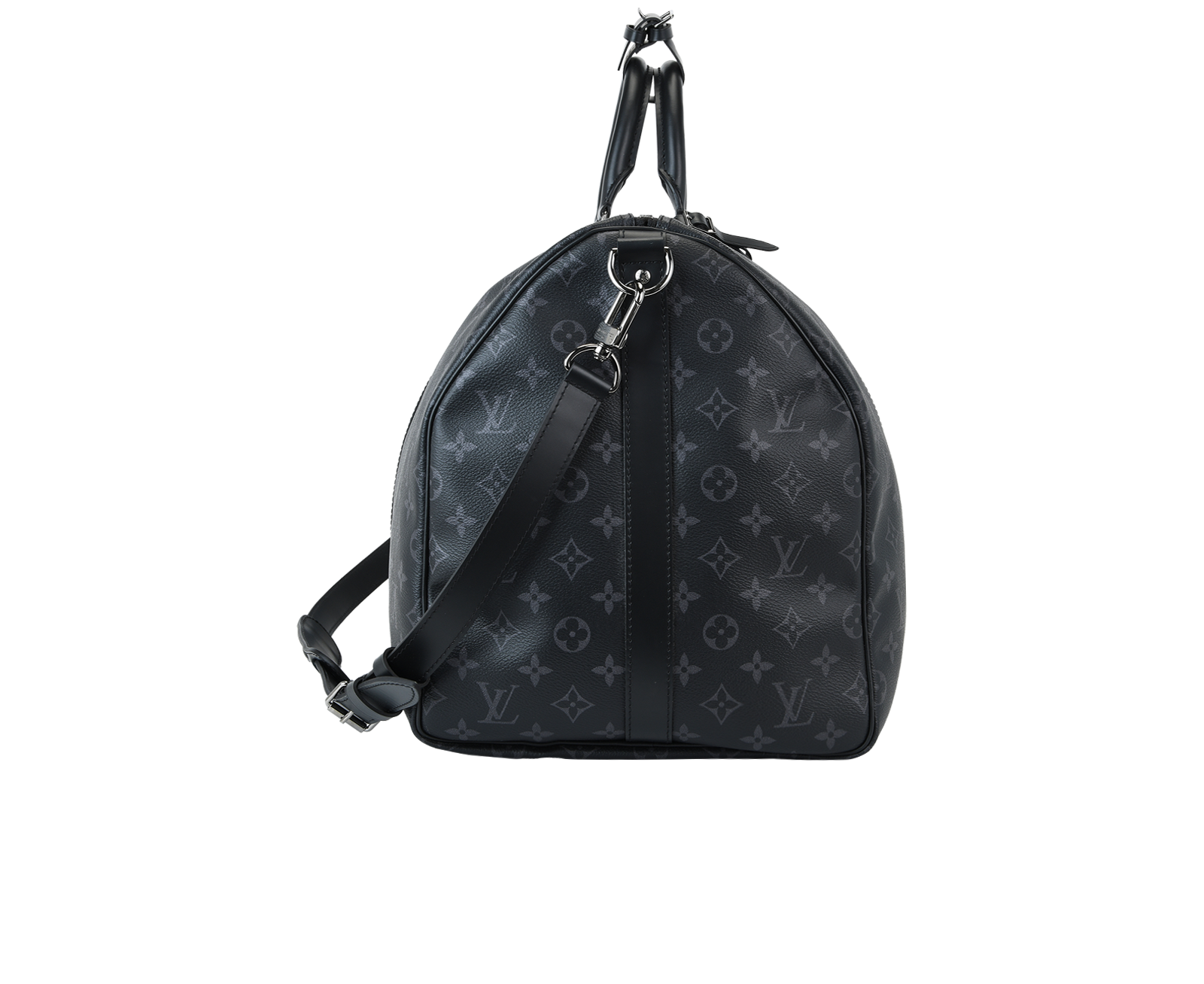 Keepall 55, &pound;1,100, Handbags, Black/Grey, Canvas, Side view